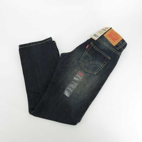 Old Navy Boy's Straight Droit Blue Jeans With Adjustable Waist Size